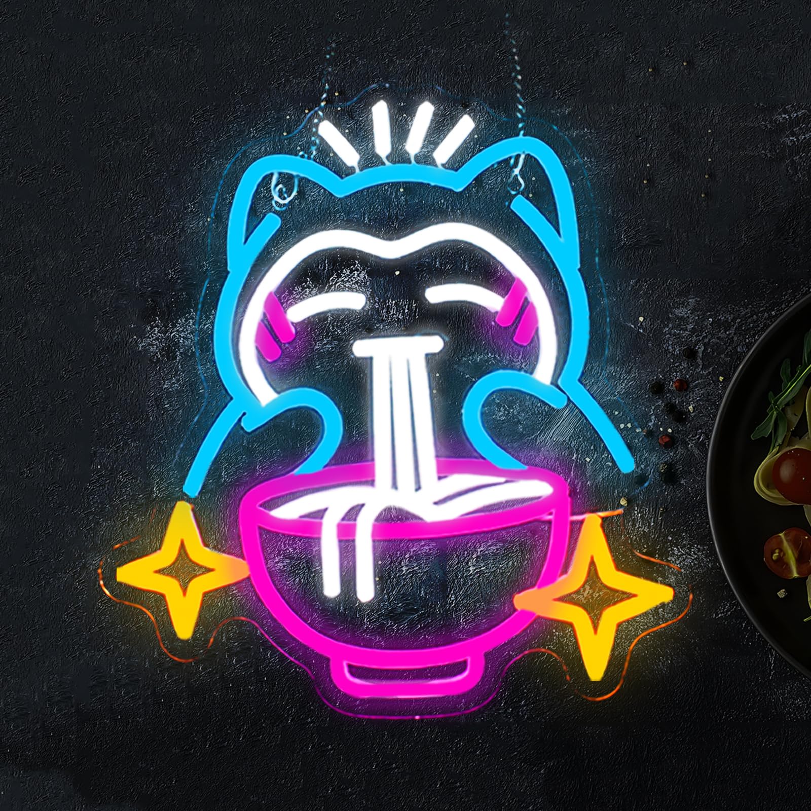 Japanese Lighting Decor - ضوء النيون LED Ramen - لافتة