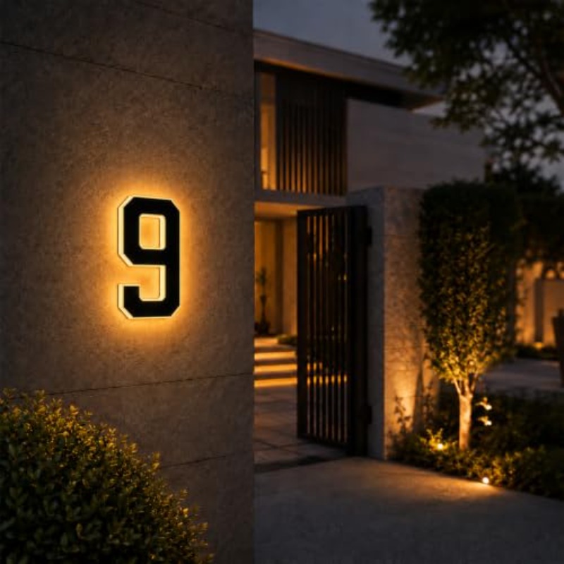 Decor Lighting Address - مصباح رقم المنزل يعمل بالطاقة الشمسية