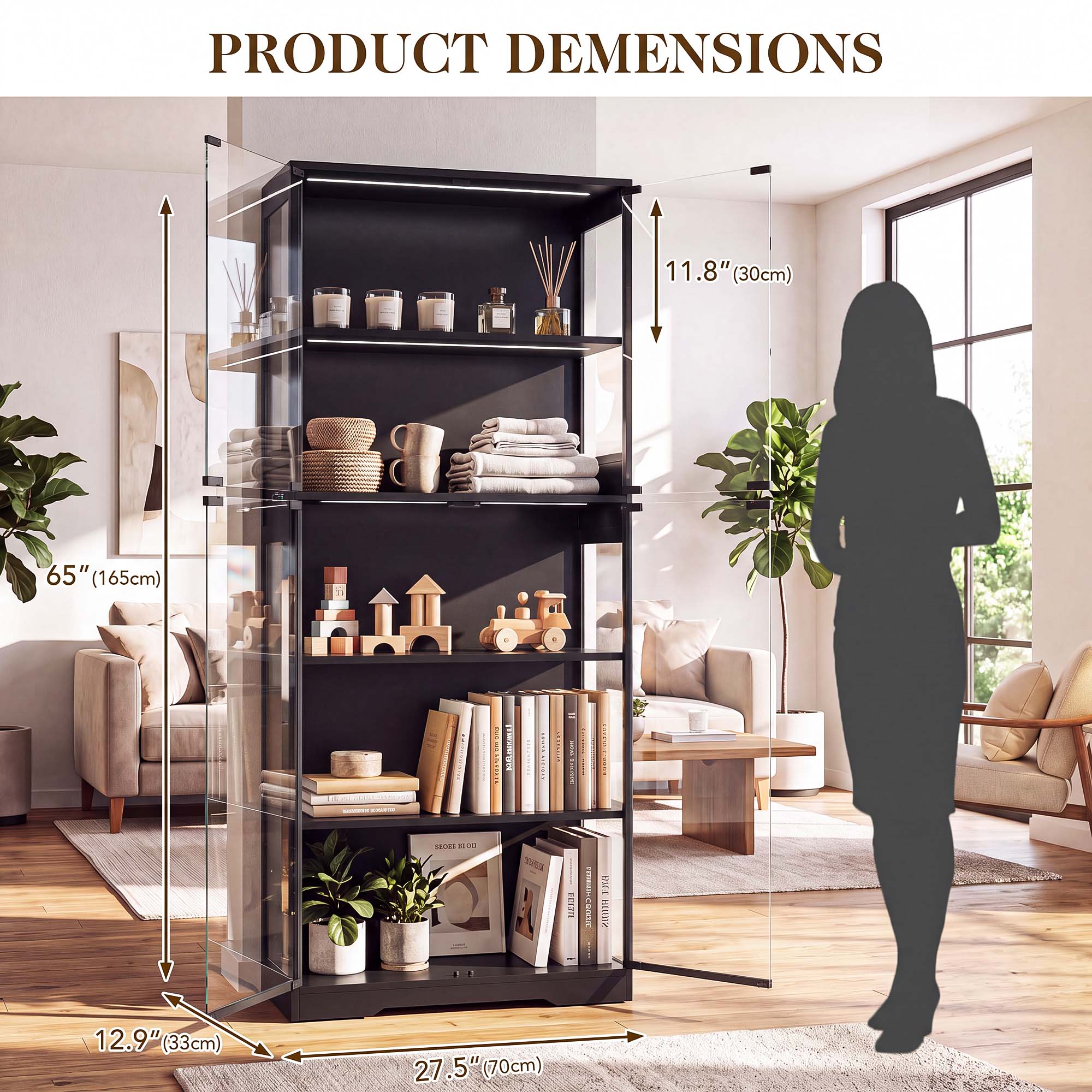خزانة عرض TCGBKAF ذات 5 طبقات  - مراجعة Home Lighting And Decor وسعره