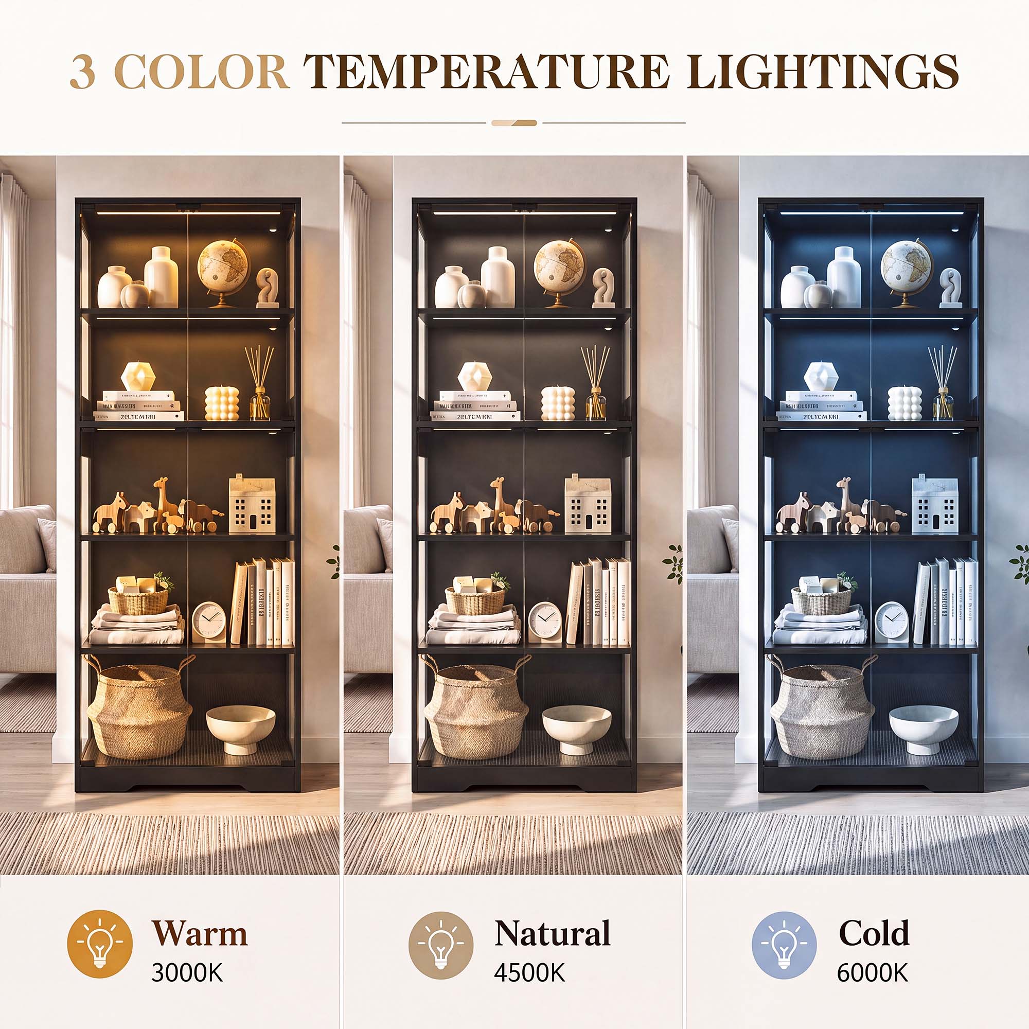 خزانة عرض TCGBKAF ذات 5 طبقات  - مراجعة Home Lighting And Decor وسعره