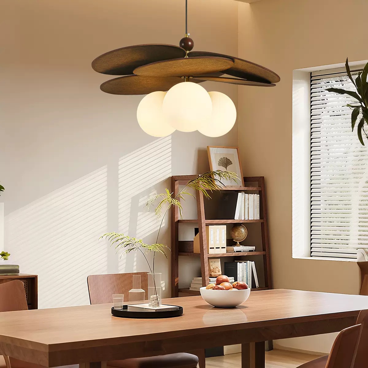 ثريا سقف من الخيزران بتصميم يا - مراجعة Japanese Lighting Decor وسعره