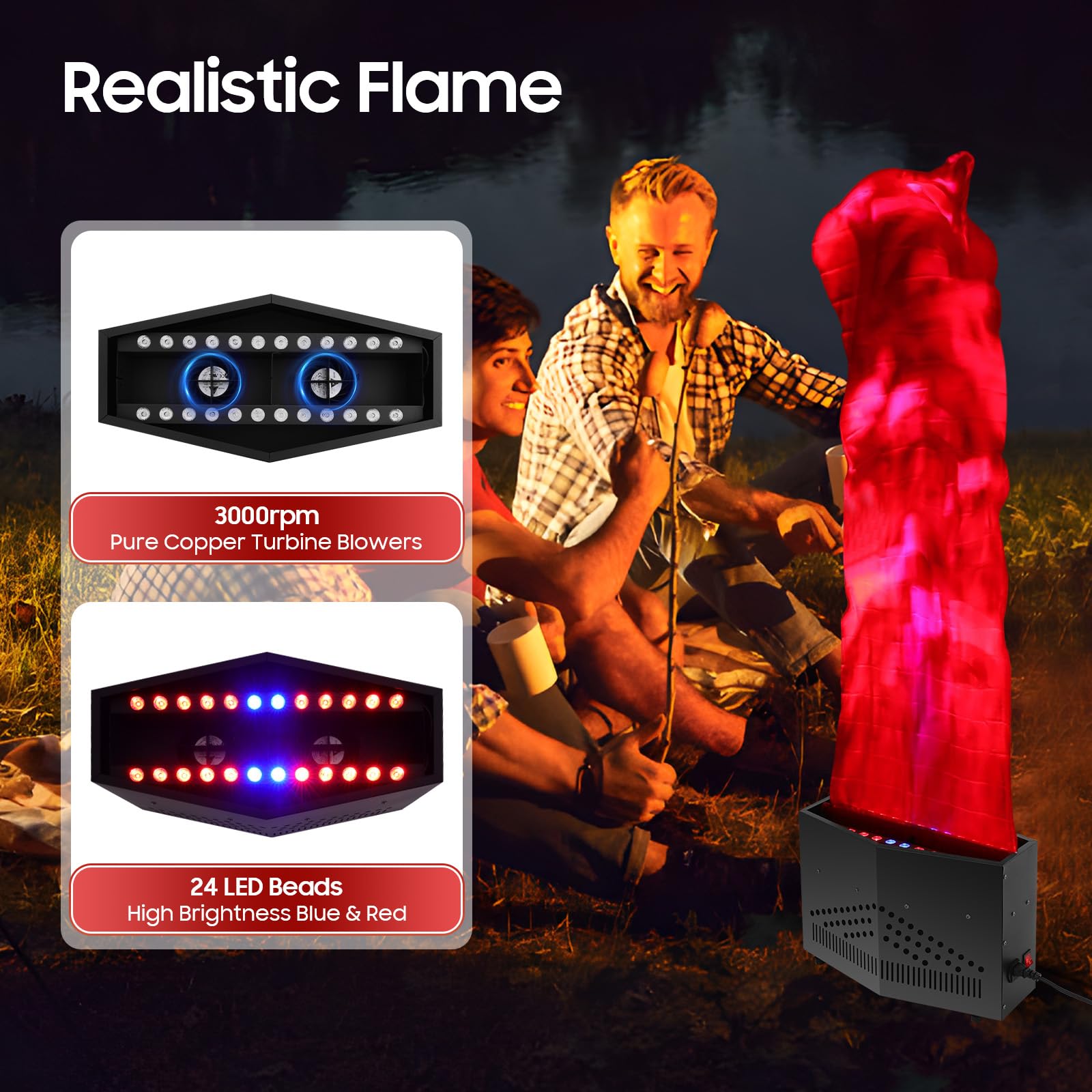 LED الحرير النار لهب تأثير الض - مراجعة Lighting Effect Home Decor وسعره