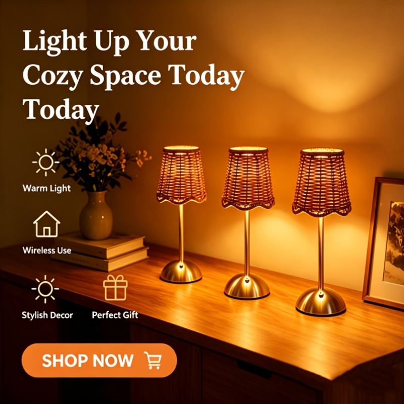 مصباح طاولة فني من الروطان الم - مراجعة Home Lighting And Decor وسعره