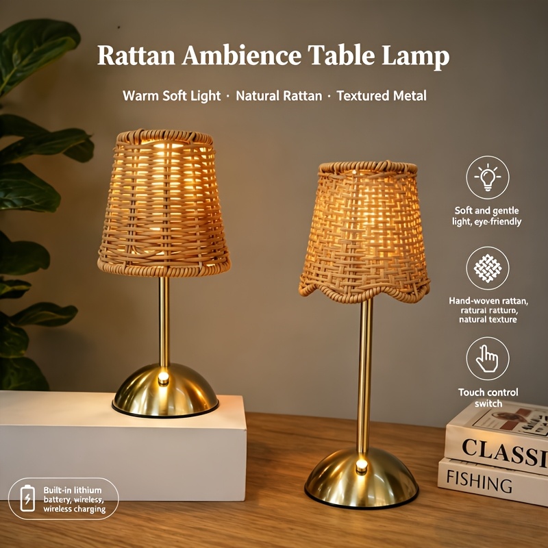 مصباح طاولة فني من الروطان الم - مراجعة Home Lighting And Decor وسعره