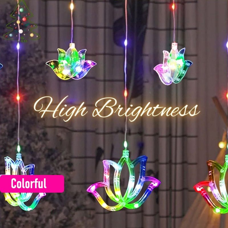 إضاءة ستارة على شكل زهرة اللوت - مراجعة Outdoor Lighting Wedding Decor وسعره