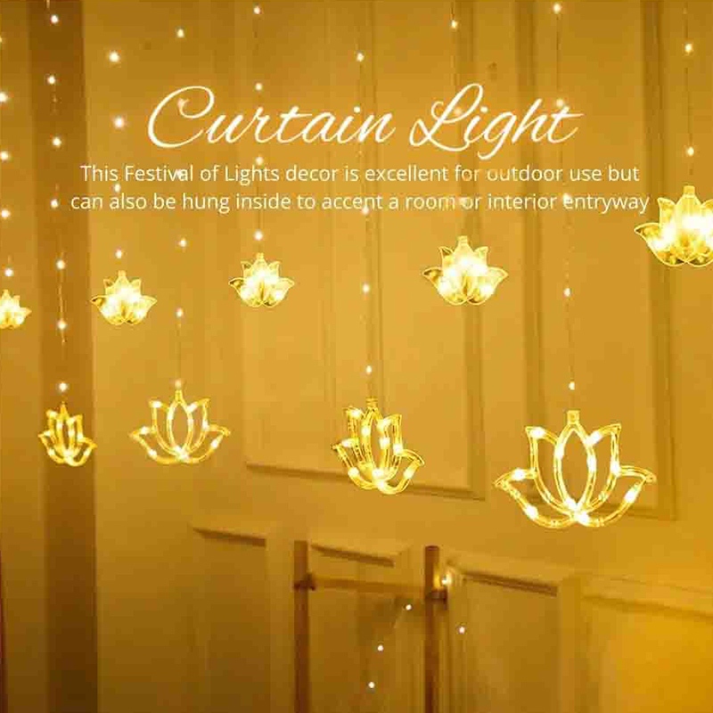 إضاءة ستارة على شكل زهرة اللوت - مراجعة Outdoor Lighting Wedding Decor وسعره