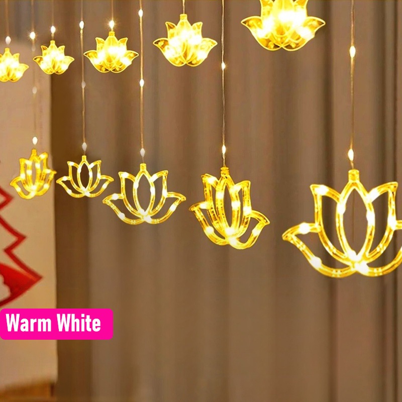 إضاءة ستارة على شكل زهرة اللوت - مراجعة Outdoor Lighting Wedding Decor وسعره