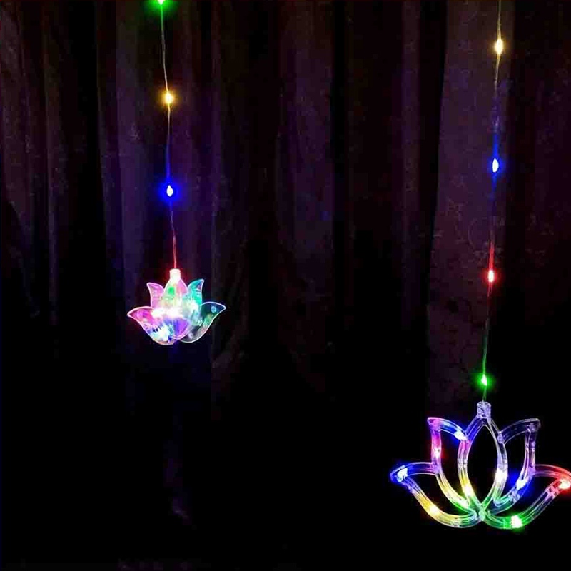 إضاءة ستارة على شكل زهرة اللوت - مراجعة Outdoor Lighting Wedding Decor وسعره