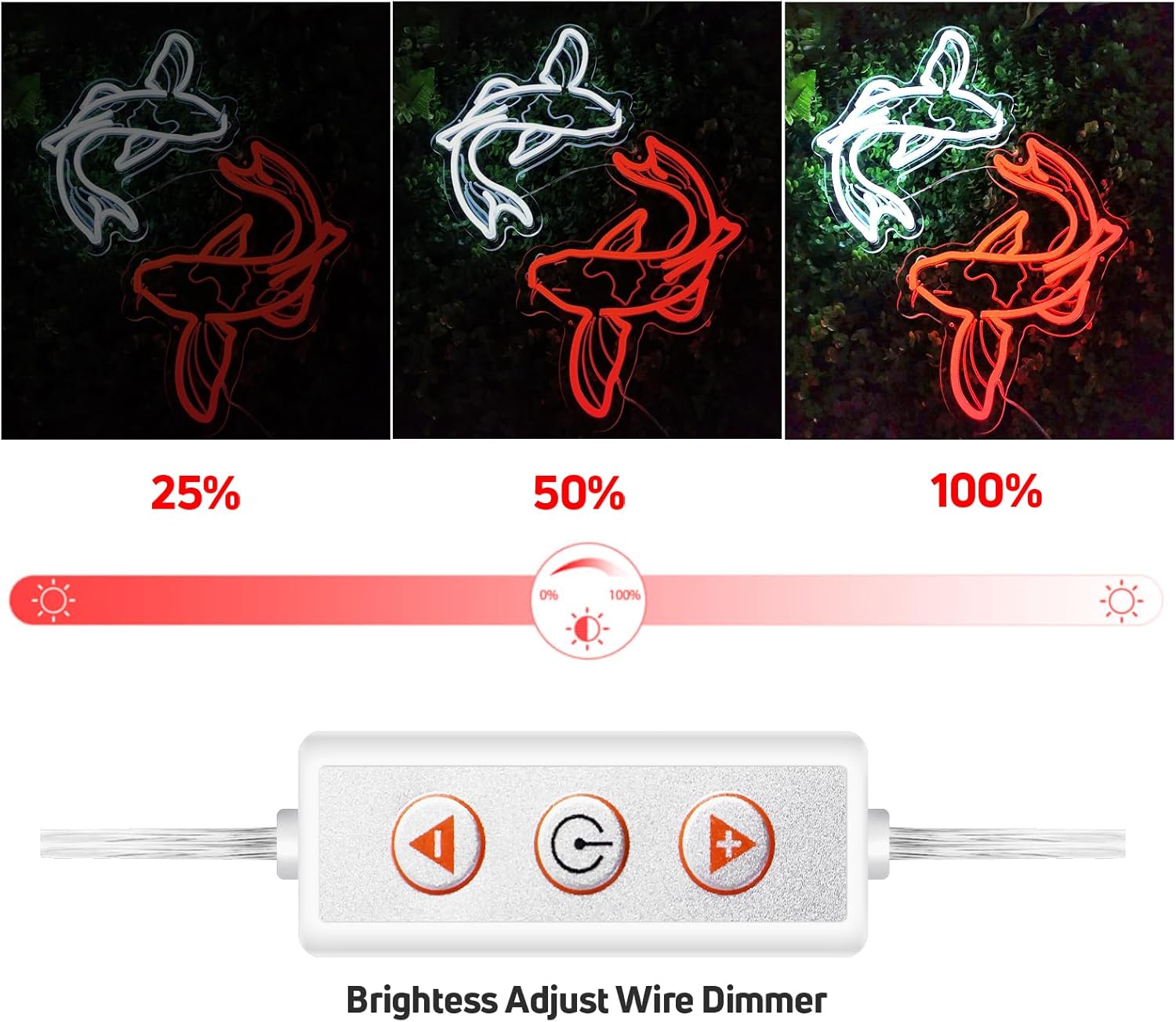 لافتة نيون على شكل سمكة الكوي، - مراجعة Japanese Lighting Decor وسعره