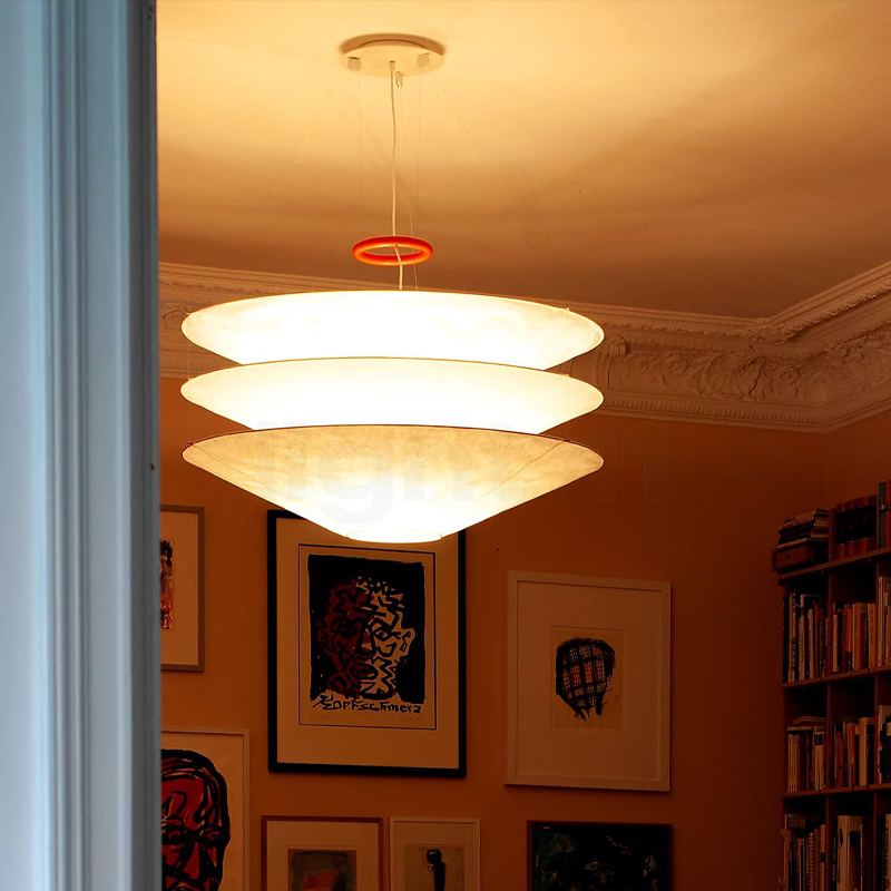 تعويم قلادة مصباح الشمال ورقة  - مراجعة Japanese Lighting Decor وسعره