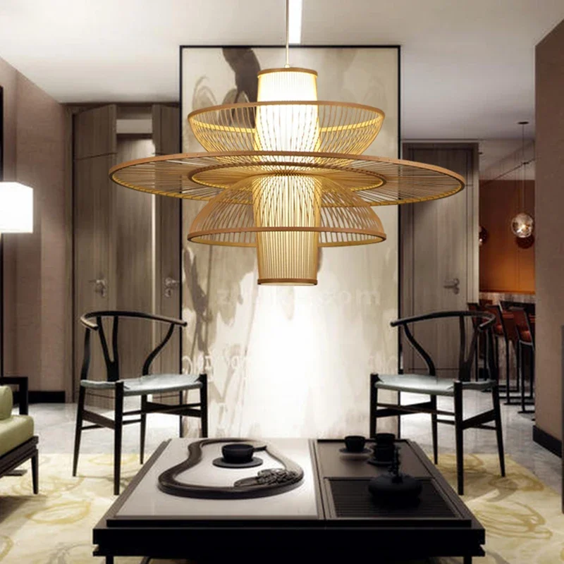 الريفية اليدوية الخيزران النسي - مراجعة Japanese Lighting Decor وسعره