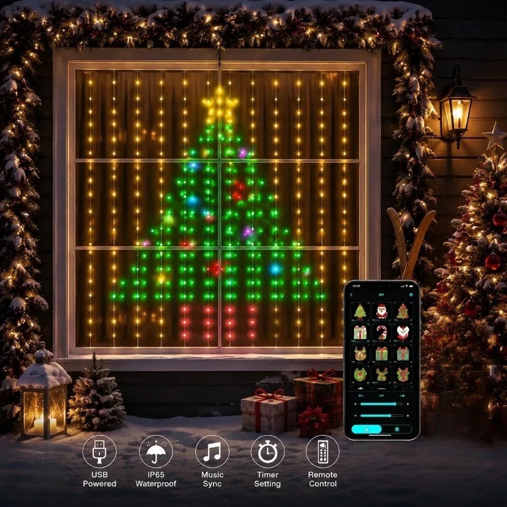 ستائر إضاءة LED بكسل مع تحكم ع - مراجعة Home Lighting And Decor وسعره