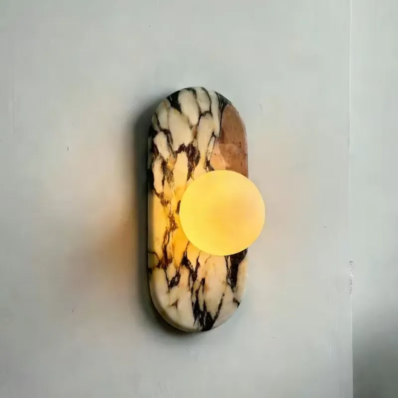 مصباح جداري من الرخام الطبيعي  - مراجعة Home Lighting And Decor وسعره