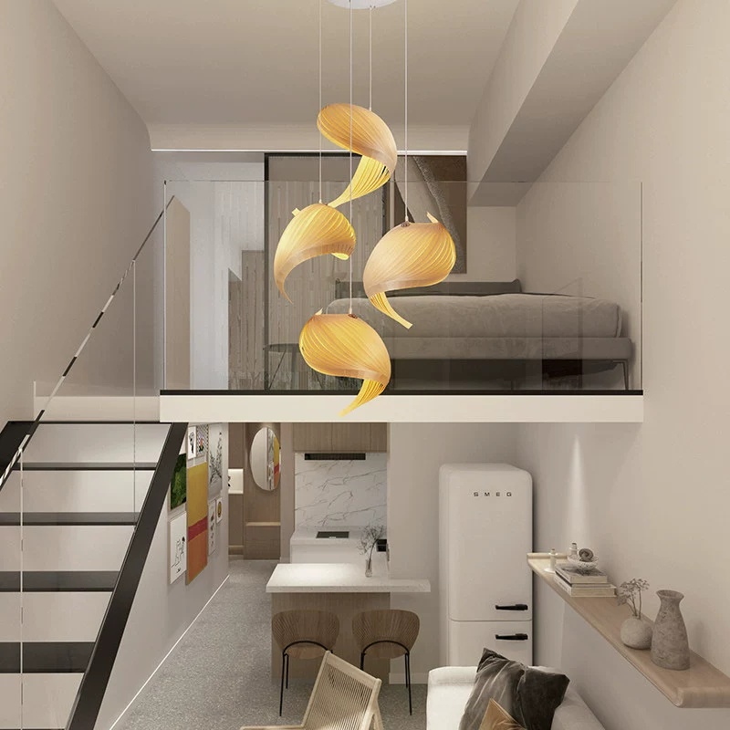 مصابيح معلقة خشبية يابانية فري - مراجعة Japanese Lighting Decor وسعره