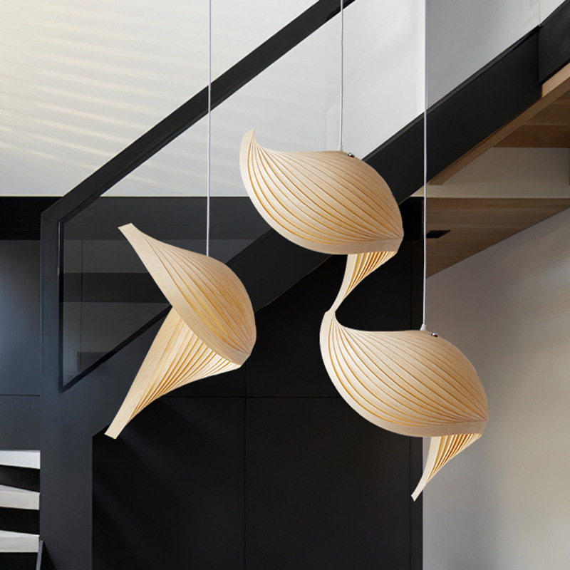 مصابيح معلقة خشبية يابانية فري - مراجعة Japanese Lighting Decor وسعره
