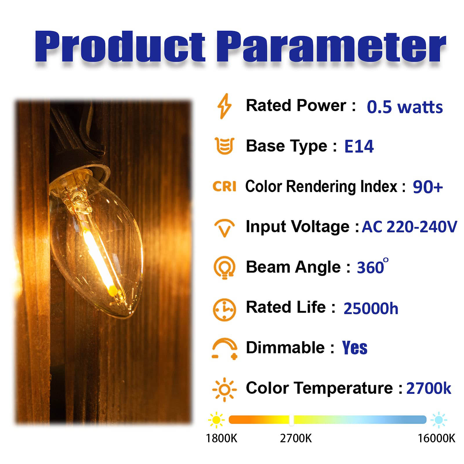اديسون Led شمعة ضوء لمبة E12 E - مراجعة Lighting Effect Home Decor وسعره