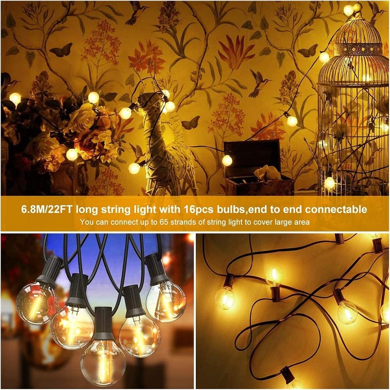 سلسلة إضاءة LED خارجية بطول 64 - مراجعة Outdoor Lighting Wedding Decor وسعره