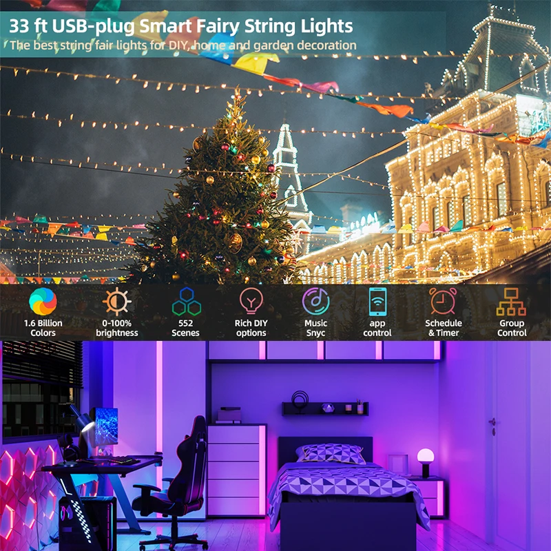 سلسلة أضواء LED قابلة للتحكم ا - مراجعة Decor Lighting Address وسعره