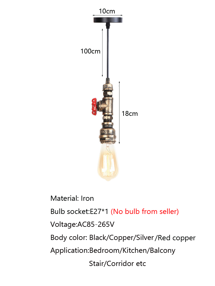 مصباح معلق بتصميم أنبوب مياه ص - مراجعة Lighting Home Decor Items وسعره