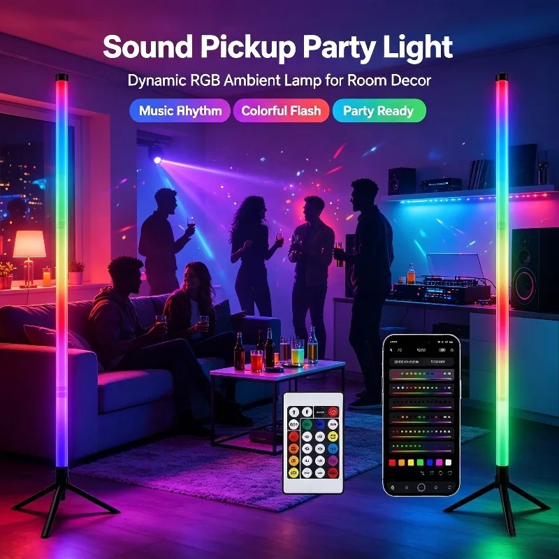 قطعتان من مصباح أرضي RGB بطول  - مراجعة Home Lighting And Decor وسعره