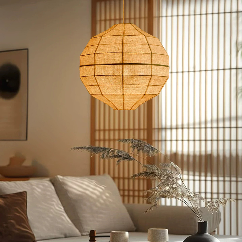 مصباح معلق ياباني بتصميم وابي  - مراجعة Japanese Lighting Decor وسعره